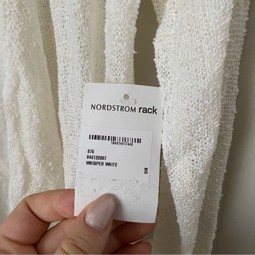 Rain + Rose Cardigan Sweater Whisper White Knit Lightweight Casual Neutral - Picture 8 of 9